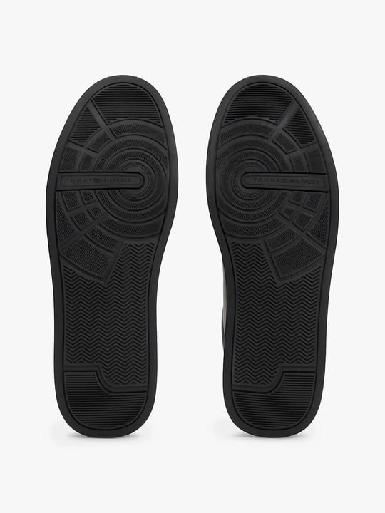 TOMMY HILFIGER Tommy Hilfiger Erkek Rahat Düz Taban Topuk Renk Geçişli Deri Siyah Sneaker FM0FM05367-0GJ