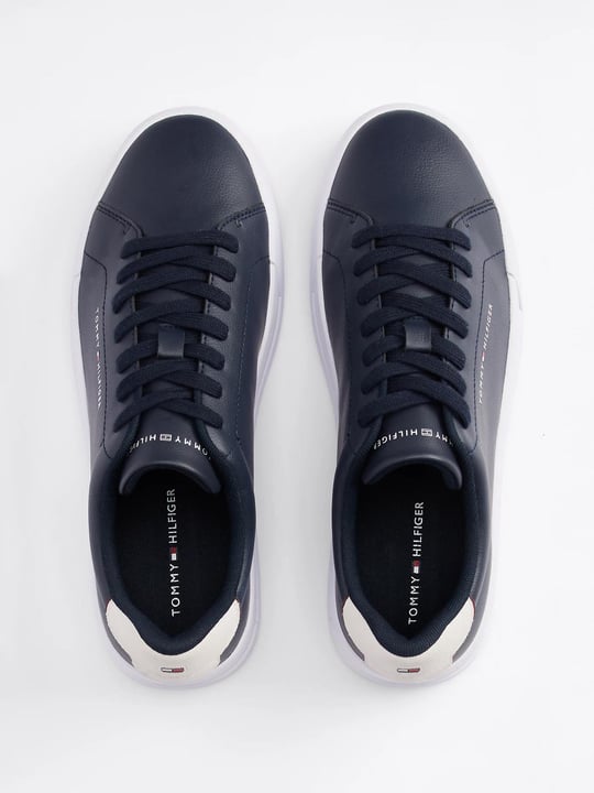 Tommy Hilfiger Tommy Hilfiger Erkek Rahat Düz Taban Topuk Renk Geçişli Deri Lacivert Sneaker FM0FM05367-DW5