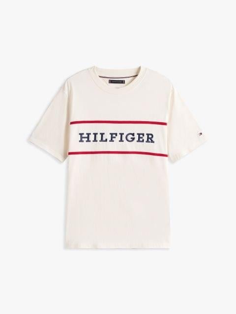 TOMMY HILFIGER Tommy Hilfiger Erkek Regular Fit Logo Desenli Yuvarlak Yakalı Pamuklu Kısa Kollu Sarı T-Shirt MW0MW39845-Z00