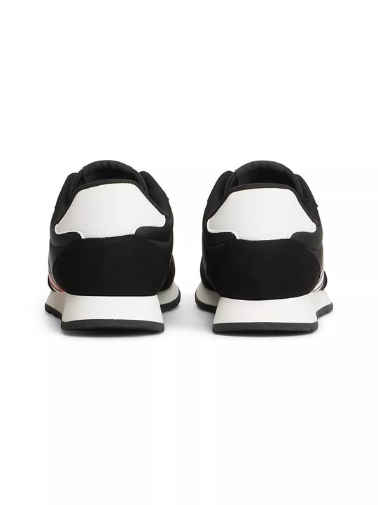 Tommy Hilfiger Tommy Hilfiger Erkek Süet Detaylı Bayrak Logo Desenli Siyah Sneaker EM0EM01709-BDS