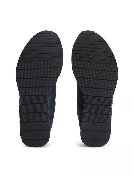 Tommy Hilfiger Tommy Hilfiger Erkek Süet Detaylı Bayrak Logo Desenli Lacivert Sneaker EM0EM01709-C1G
