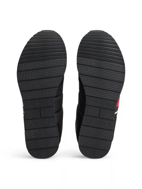 Tommy Hilfiger Tommy Hilfiger Erkek Süet Detaylı Bayrak Logo Desenli Siyah Sneaker EM0EM01709-BDS