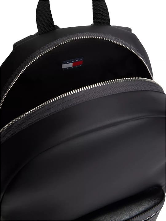 Tommy Hilfiger Tommy Hilfiger Erkek TH Bayrak Logo Etiketli Fermuarlı Ön Cepli Geniş İç Hacimli Siyah Sırt Çantası AM0AM14340-BDS