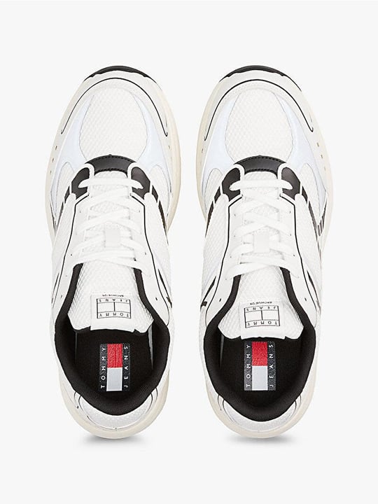 TOMMY HILFIGER Tommy Hilfiger Erkek Yüksek Rahat Taban Nefes Alabilen File Detaylı Siyah Sneaker EM0EM01594-BDS