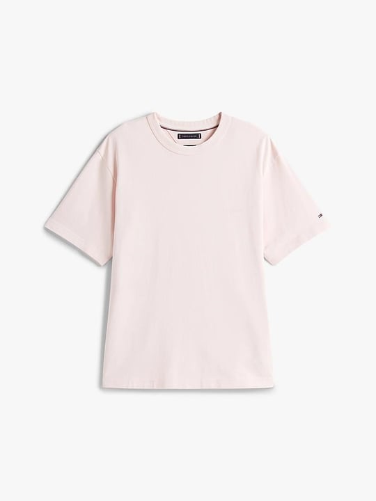 TOMMY HILFIGER Tommy Hilfiger Erkek Yuvarlak Yaka Regular Fit Düz Model Kısa Kol Pembe T-Shirt MW0MW39358-TPB