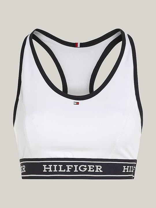 Tommy Hilfiger Tommy Hilfiger Kadın Askılı Logolu Bralet Beyaz Spor Sütyen WW0WW41517-YCF