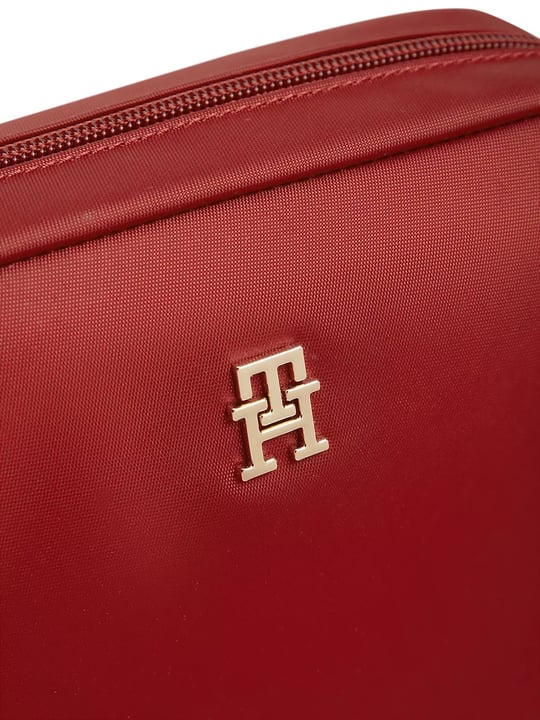 Tommy Hilfiger Tommy Hilfiger Kadın Ayarlanabilir Omuz Askılı TH Monogram Logolu Kırmızı Omuz Çantası AW0AW17704-XLI