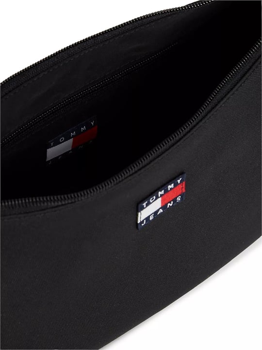 Tommy Hilfiger Tommy Hilfiger Kadın Ayarlanabilir Askılı İkonik Bayrak Logo Etiketli Fermuarlı İç Cepli Siyah Çanta AW0AW18768-BDS