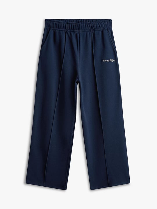 Tommy Hilfiger Tommy Hilfiger Kadın Bol Paça Geniş Kesim Normal Bel Lacivert Pantolon WW0WW48784-C1G