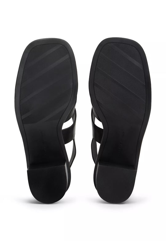 Tommy Hilfiger Tommy Hilfiger Kadın Çapraz Bağlamalı Dolgu Topuklu Siyah Sandalet FW0FW09135-BDS