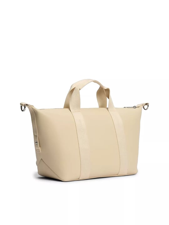Tommy Hilfiger Tommy Hilfiger Kadın Çıkarılabilir Uzun Askılı Bayrak Logo Detaylı Fermuarlı Bej Çanta AW0AW19044-AES