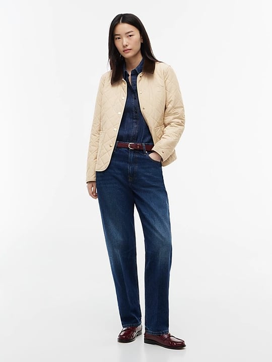 Tommy Hilfiger Tommy Hilfiger Kadın Denim Kumaş Uzun Kol Düğme Kapama Bej Ceket WW0WW51513-RBV