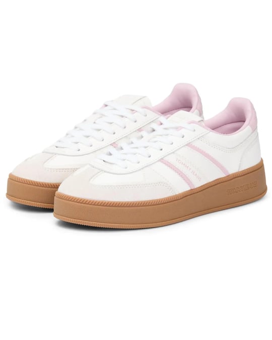 Tommy Hilfiger Tommy Hilfiger Kadın Deri Bağlamalı Rahat Taban Beyaz Sneaker EN0EN02900-0GD