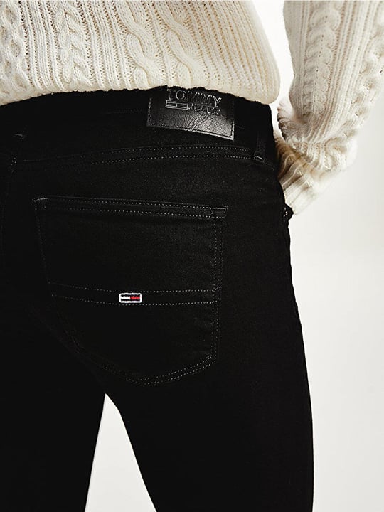 Tommy Hilfiger Tommy Hilfiger Kadın Denim Normal Belli Düz Model Günlük Kullanım Siyah Jeans DW0DW09216-1BZ