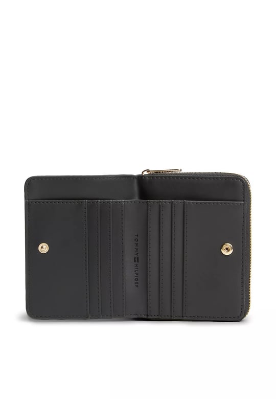 Tommy Hilfiger Tommy Hilfiger Kadın Fermuarlı Kart Bölmeli Siyah Cüzdan AW0AW18475-BDS