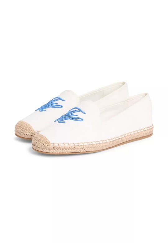 Tommy Hilfiger Tommy Hilfiger Kadın Hafif ve Nefes Alabilir Tasarımlı Logo Nakışlı Beyaz Espadril FW0FW09240-YBL