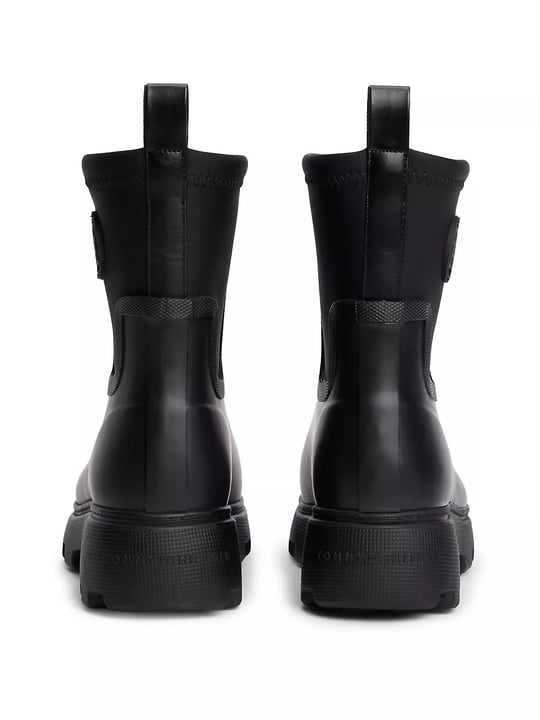 Tommy Hilfiger Tommy Hilfiger Kadın İçi Sıcak Astarlı Kauçuk Tırtıklı Tabanlı TH Monogramlı Siyah Bot & Bootie FW0FW09544-BDS