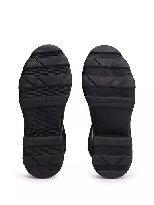 Tommy Hilfiger Tommy Hilfiger Kadın İçi Sıcak Astarlı Kauçuk Tırtıklı Tabanlı TH Monogramlı Siyah Bot & Bootie FW0FW09544-BDS
