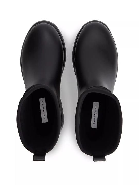 Tommy Hilfiger Tommy Hilfiger Kadın İçi Sıcak Astarlı Kauçuk Tırtıklı Tabanlı TH Monogramlı Siyah Bot & Bootie FW0FW09544-BDS