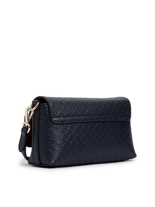 Tommy Hilfiger Tommy Hilfiger Kadın Kabartma Logo Desenli Manyetik Kapamalı Çıkarılabilir Çapraz Askılı Lacivert Omuz Çantası AW0AW18997-DW6