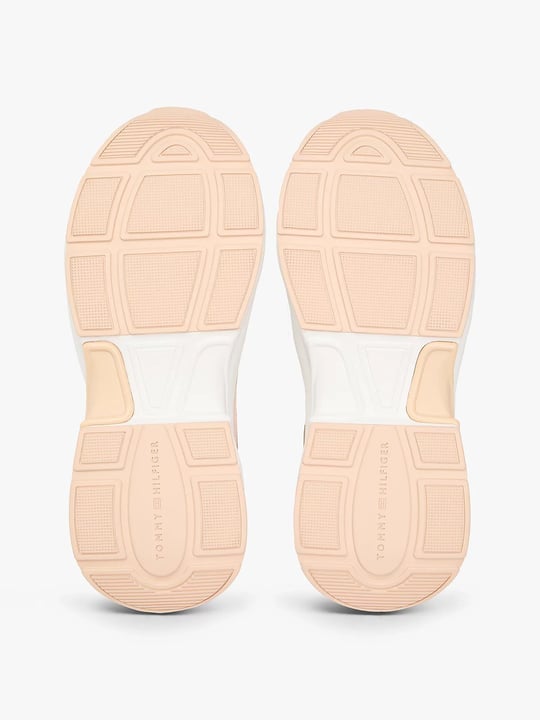Tommy Hilfiger Tommy Hilfiger Kadın Kalın Topuk Deri Bağcıklı Rahat Taban Altın-Bej Sneaker FW0FW09204-0HV
