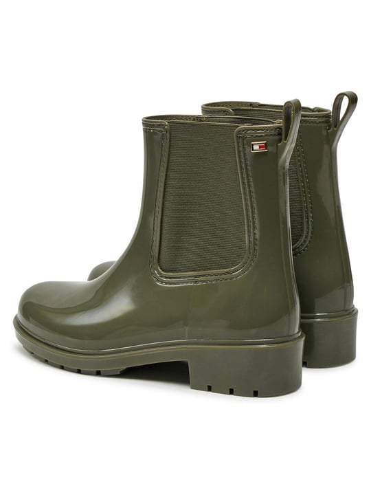 Tommy Hilfiger Tommy Hilfiger Kadın Kışlık Su Geçirmez Lastikli Kaydırmaz Taban Yeşil Bot & Bootie FW0FW08213-MSH