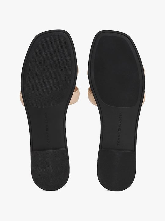 TOMMY HILFIGER Tommy Hilfiger Kadın Logolu Deri Fermuarlı Günlük Kullanım Pembe Sandalet FW0FW08671-TRY