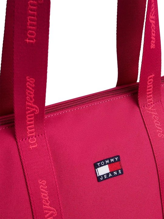 Tommy Hilfiger Tommy Hilfiger Kadın Logo Baskılı Uzun Askılı Fermuarlı İç Cepli Pembe Çanta AW0AW19039-TN6