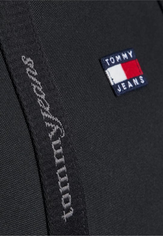 Tommy Hilfiger Tommy Hilfiger Kadın Logo Baskılı Uzun Askılı Fermuarlı İç Cepli Siyah Çanta AW0AW19039-BDS