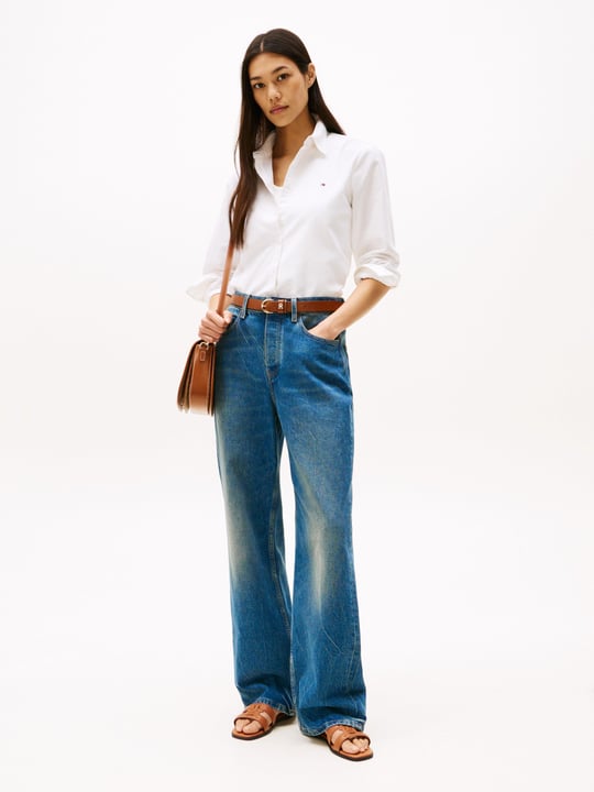 TOMMY HILFIGER Tommy Hilfiger Kadın Logolu Deri Fermuarlı Günlük Kullanım Kahverengi Terlik FW0FW08671-GPA