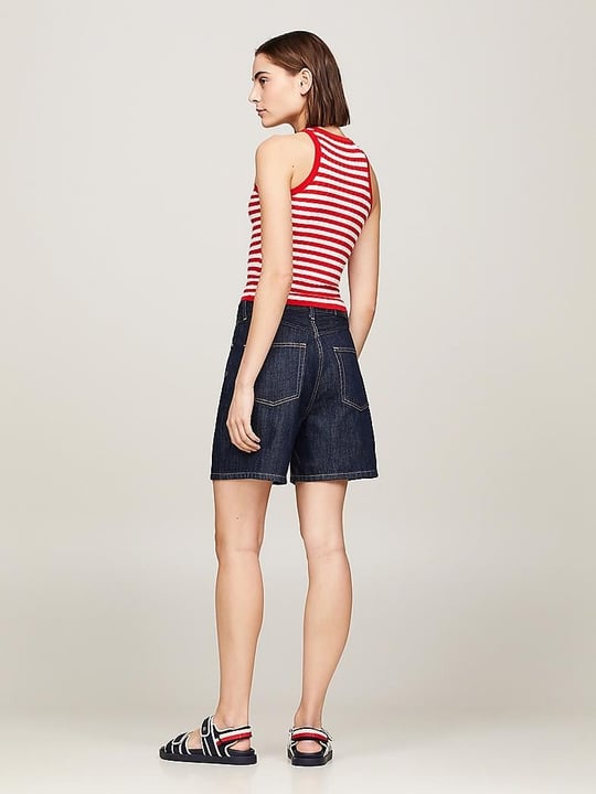 Tommy Hilfiger Tommy Hilfiger Kadın Logolu Yuvarlak Yakalı Uzun Kollu Günlük Kullanım Kırmızı Kazak WW0WW39920-03L