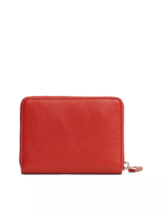 Tommy Hilfiger Tommy Hilfiger Kadın Metalik Kabartma Logolu Bozuk Para Cepli Kırmızı Cüzdan AW0AW18794-XMP