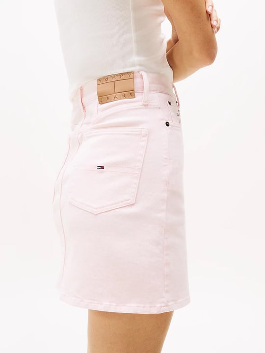 TOMMY HILFIGER Tommy Hilfiger Kadın Mini Boy Pamuklu Pembe Etek DW0DW20607-TH3