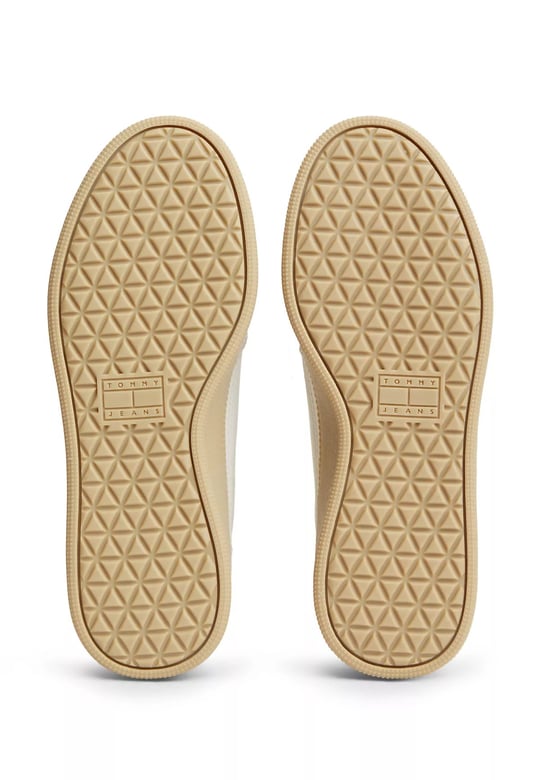 Tommy Hilfiger Tommy Hilfiger Kadın Monogram Logo Desenli Düşük Bilekli Rahat Taban Ekru Sneaker EN0EN03091-YBL