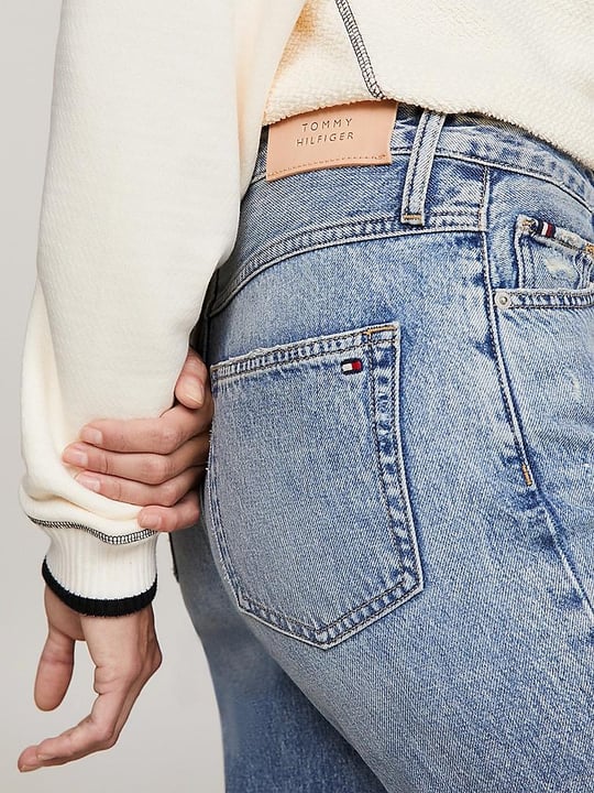 Tommy Hilfiger Tommy Hilfiger Kadın Pamuklu Likralı 5 Cepli Günlük Mavi1 Jeans WW0WW40632-1A9
