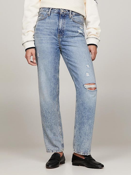 Tommy Hilfiger Tommy Hilfiger Kadın Pamuklu Likralı 5 Cepli Günlük Mavi1 Jeans WW0WW40632-1A9