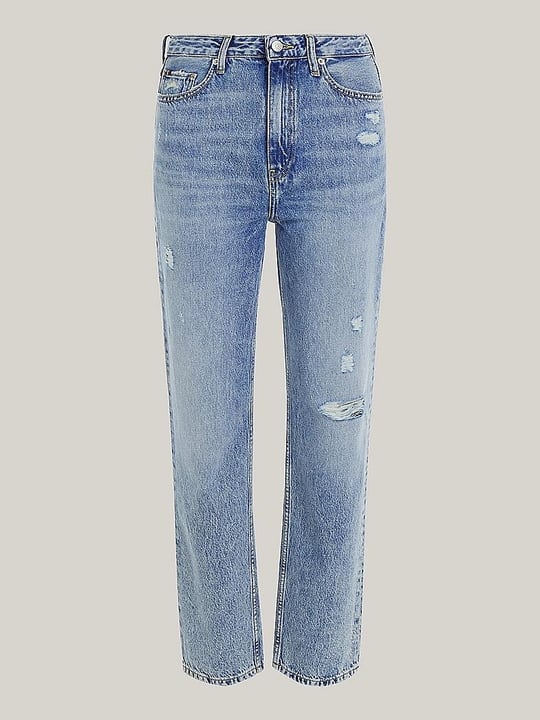 Tommy Hilfiger Tommy Hilfiger Kadın Pamuklu Likralı 5 Cepli Günlük Mavi1 Jeans WW0WW40632-1A9