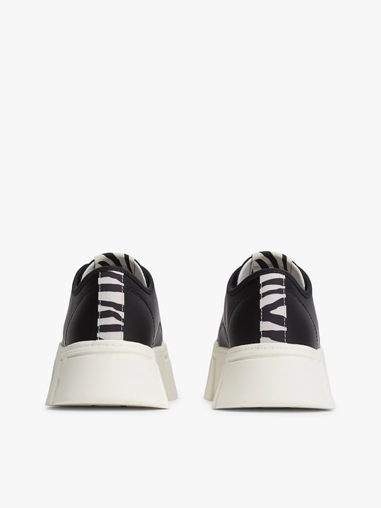 Tommy Hilfiger Tommy Hilfiger Kadın Platform Tabanlı Düşük Bilekli Desenli Siyah Sneaker EN0EN03070-BDS