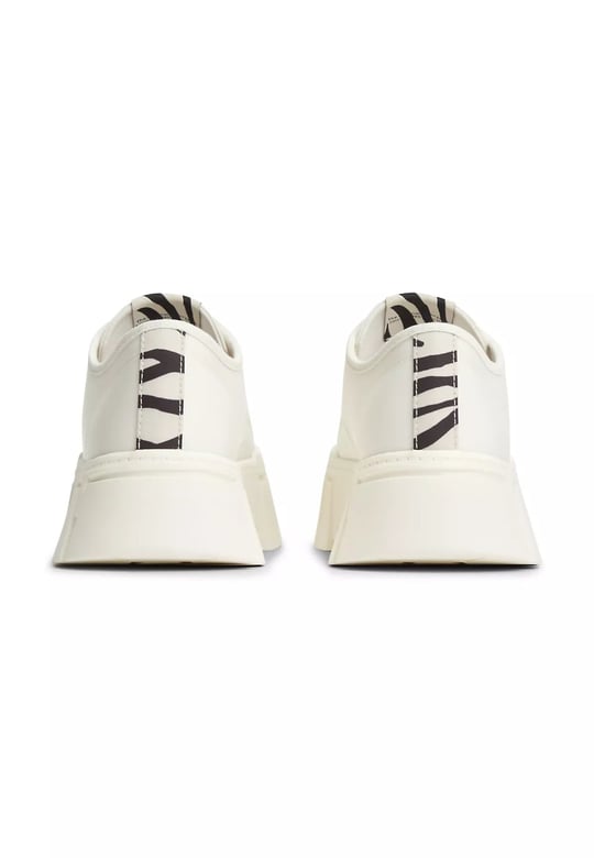 Tommy Hilfiger Tommy Hilfiger Kadın Platform Tabanlı Düşük Bilekli Desenli Ekru Sneaker EN0EN03070-YBI