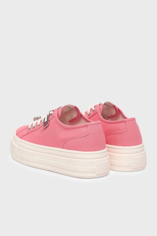 Tommy Hilfiger Tommy Hilfiger Kadın Platform Tabanlı TH Bayrak Logo Etiketli Pembe Sneaker EN0EN02959-TI5