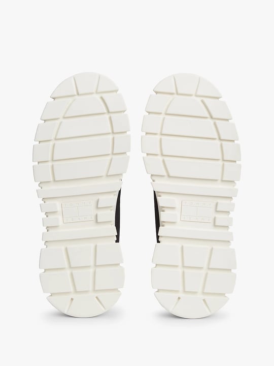 Tommy Hilfiger Tommy Hilfiger Kadın Platform Tabanlı Düşük Bilekli Desenli Siyah Sneaker EN0EN03070-BDS