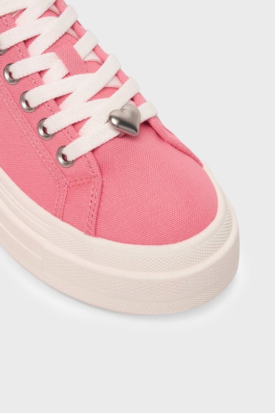 Tommy Hilfiger Tommy Hilfiger Kadın Platform Tabanlı TH Bayrak Logo Etiketli Pembe Sneaker EN0EN02959-TI5
