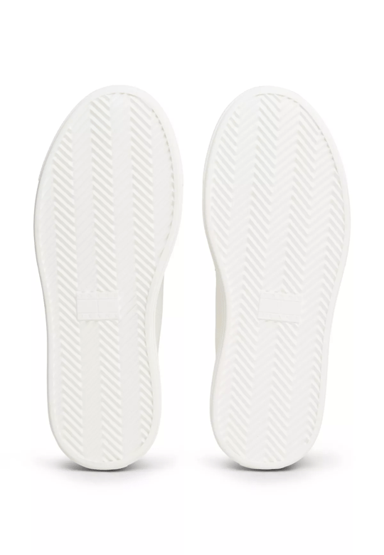 Tommy Hilfiger Tommy Hilfiger Kadın Platform Tabanlı TH Bayrak Logo Etiketli Beyaz Sneaker EN0EN02959-YBL