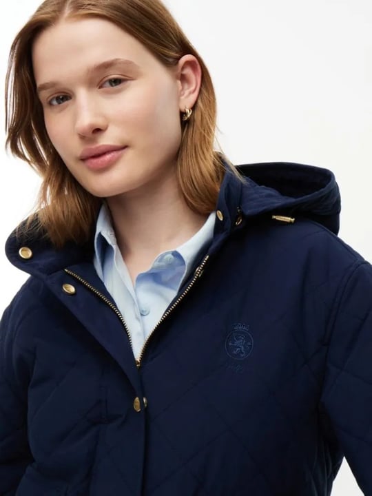 Tommy Hilfiger Tommy Hilfiger Kadın Regular Fit Kapüşonlu Yaka Uzun Kollu Lacivert Ceket WW0WW51512-C1G