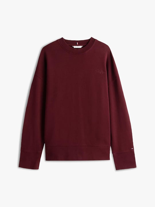 Tommy Hilfiger Tommy Hilfiger Kadın Regular Fit Bisiklet Yaka Uzun Kol Pamuklu Kırmızı Sweatshirt WW0WW46125-XIH