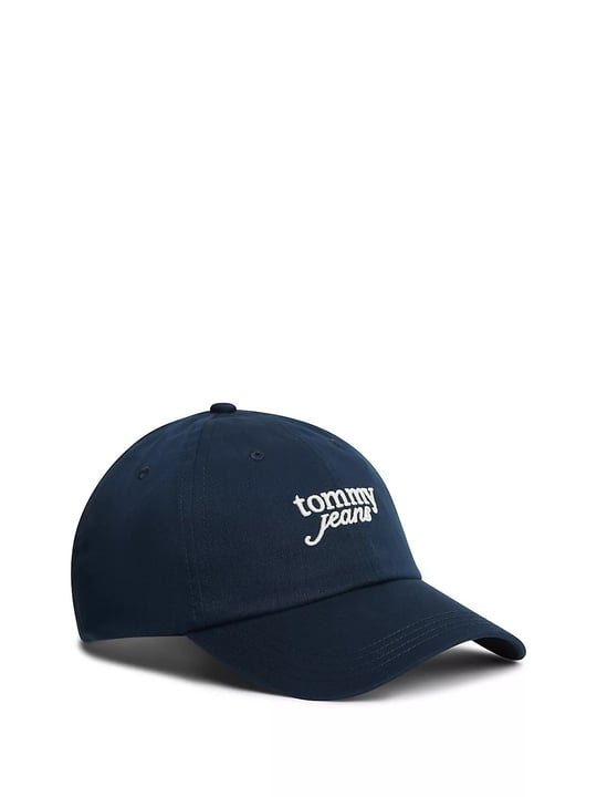 Tommy Hilfiger Tommy Hilfiger Kadın Saf Pamuklu Dimi Kumaş Havalandırma Detaylı Ayarlanabilir Tokalı Lacivert Şapka AW0AW18358-C1G