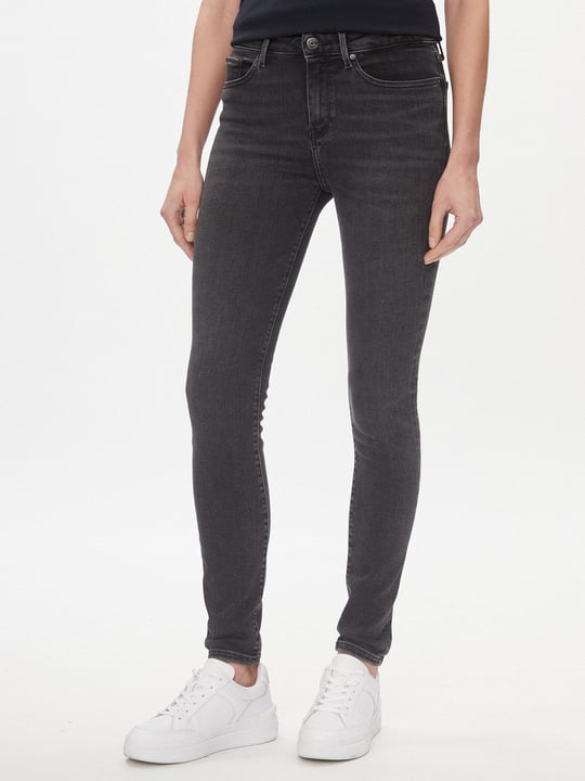 Tommy Hilfiger Tommy Hilfiger Kadın Skinny Fit Normal Belli Pamuklu Siyah Jeans WW0WW40624-1BZ