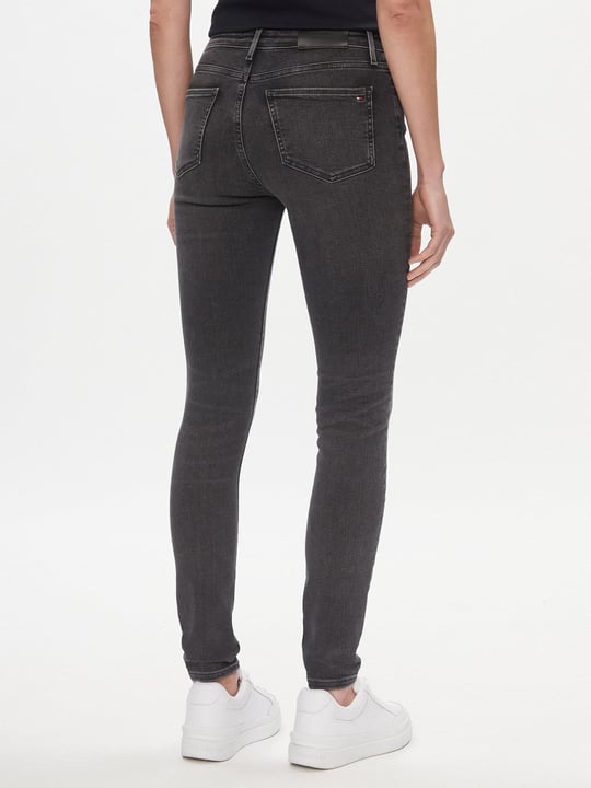 Tommy Hilfiger Tommy Hilfiger Kadın Skinny Fit Normal Belli Pamuklu Siyah Jeans WW0WW40624-1BZ
