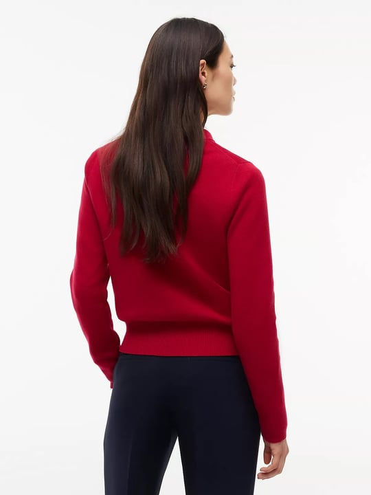 Tommy Hilfiger Tommy Hilfiger Kadın Slim Fit Bisiklet Yaka Uzun Kollu Kırmızı Kazak WW0WW52298-XKC