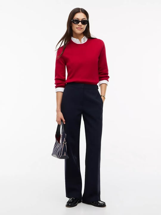 Tommy Hilfiger Tommy Hilfiger Kadın Slim Fit Bisiklet Yaka Uzun Kollu Kırmızı Kazak WW0WW52298-XKC